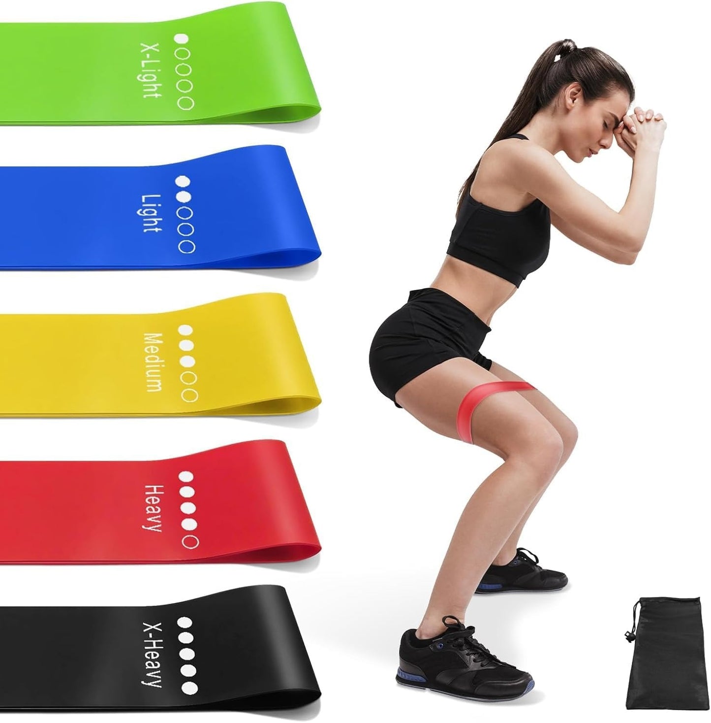 5pcs Resistance Bands Set – Tension Bands for Full Body Workout