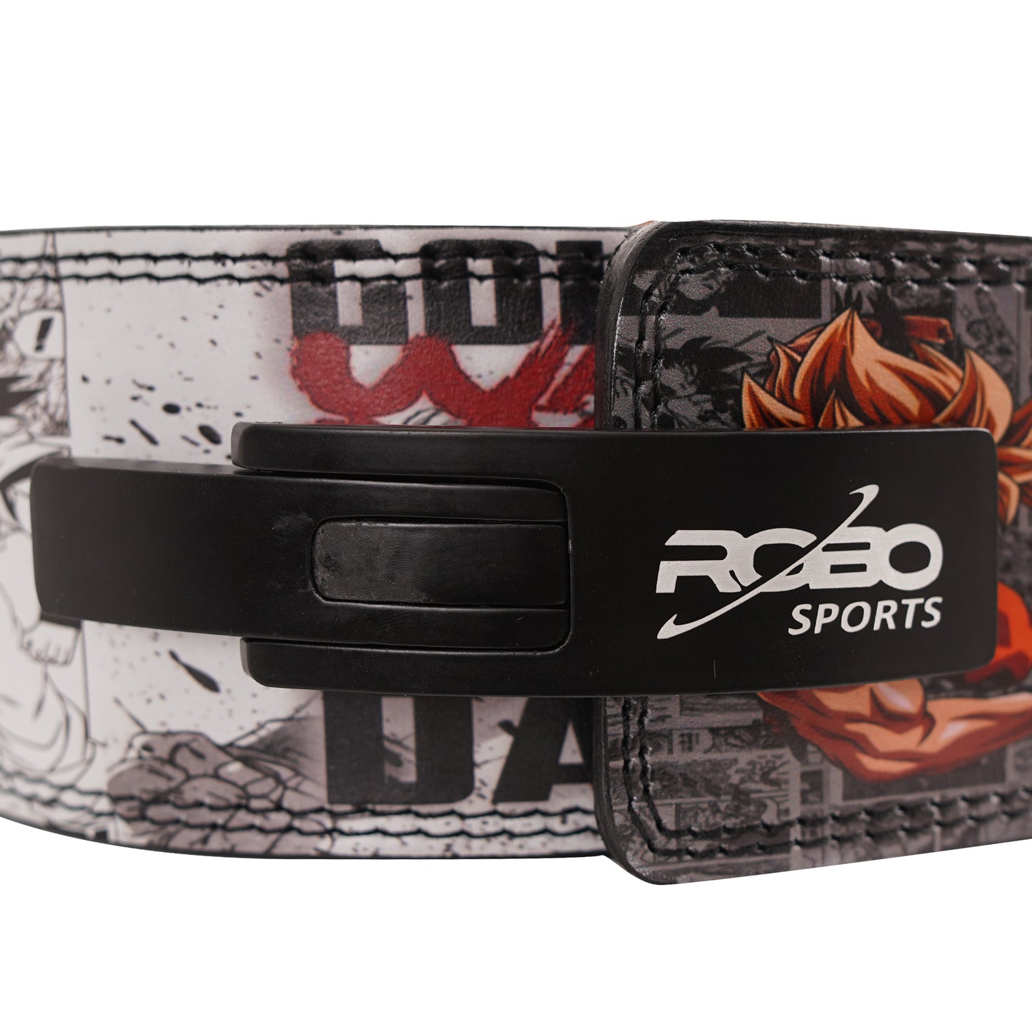 Anime Weight Lifting Belt with Lever Buckle – 10mm Genuine Leather Gym Belt