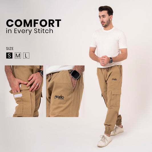 Robo Sports Men’s Cargo Durable Trousers with 6 Pockets