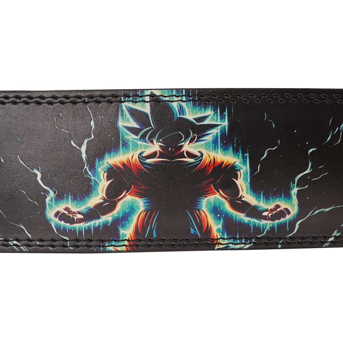 Anime Weight Lifting Belt with Lever Buckle – 10mm Genuine Leather Gym Belt