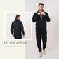 Mens Tracksuit Set Cotton Polyester Fleece Hoodie Joggers Casual Gym Loungewear