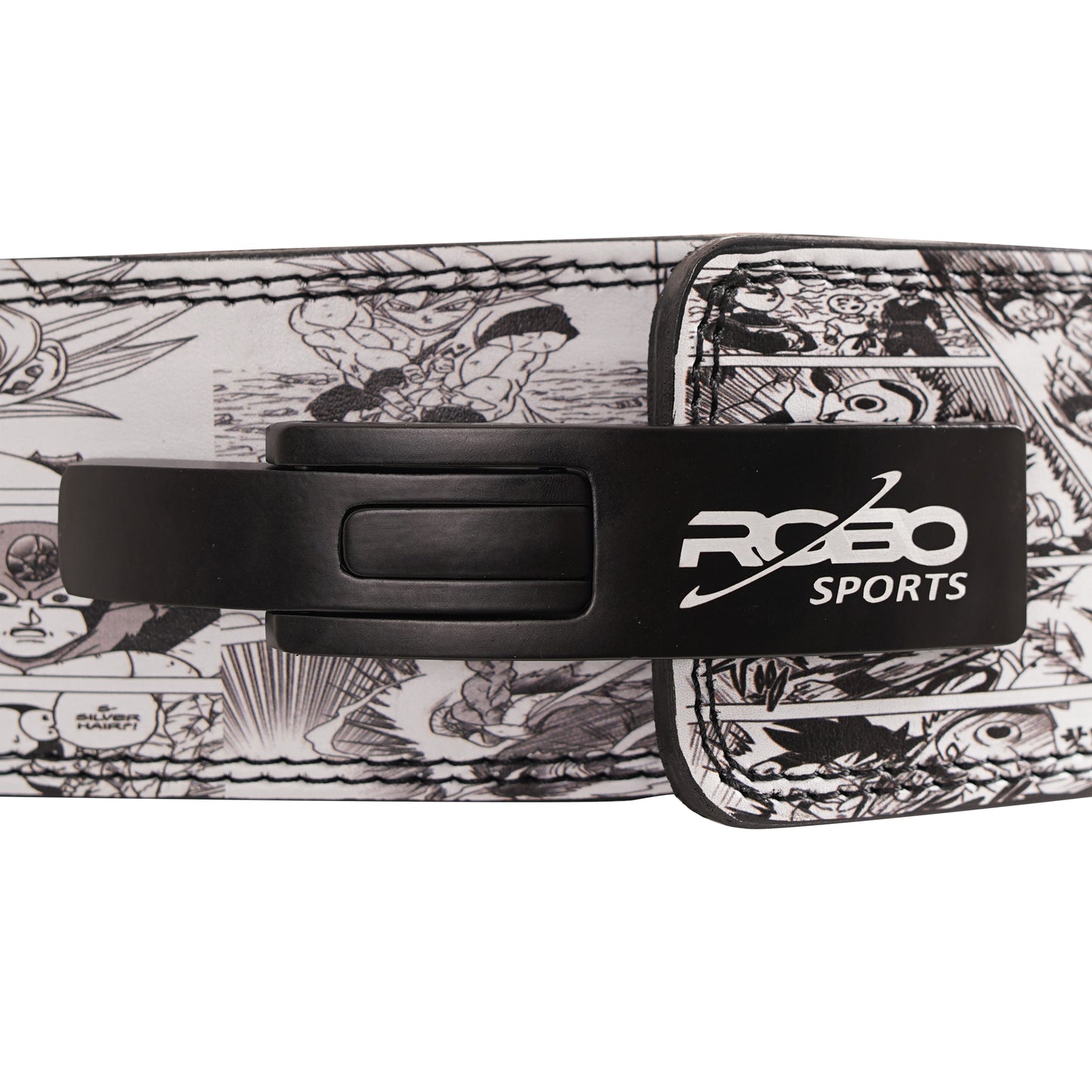 Anime Weight Lifting Belt with Lever Buckle – 10mm Genuine Leather Gym Belt