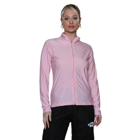 Women's Gym Running Tops Zip Activewear Two Sides Pockets Breathable Sports
