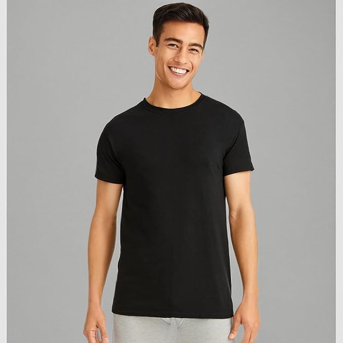 Men’s T-Shirt 100% Cotton (Pack of 5) Black white t Shirt – Soft, Comfortable, Classic Fit