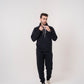 Mens Tracksuit Set Cotton Polyester Fleece Hoodie Joggers Casual Gym Loungewear