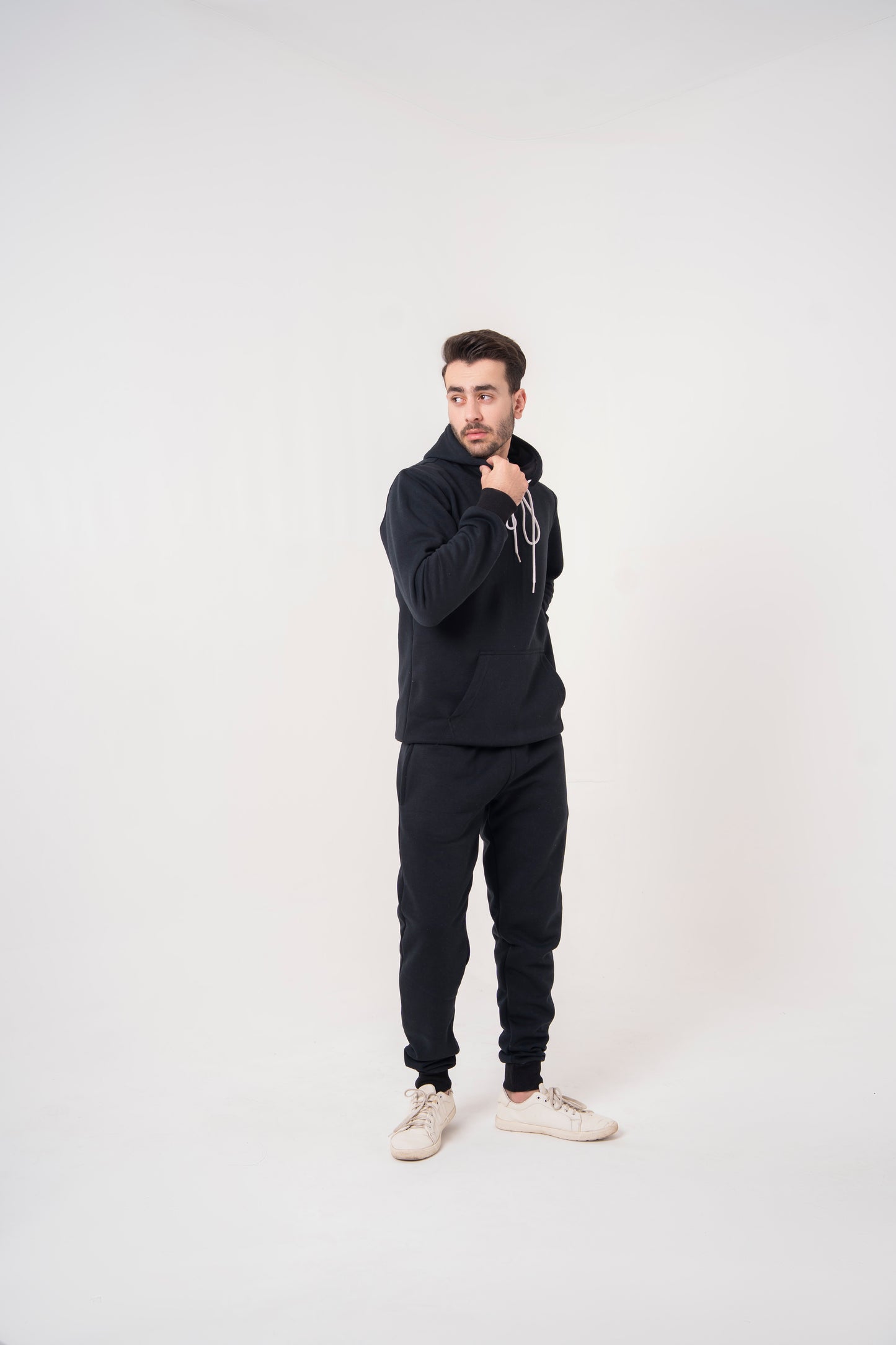 Mens Tracksuit Set Cotton Polyester Fleece Hoodie Joggers Casual Gym Loungewear