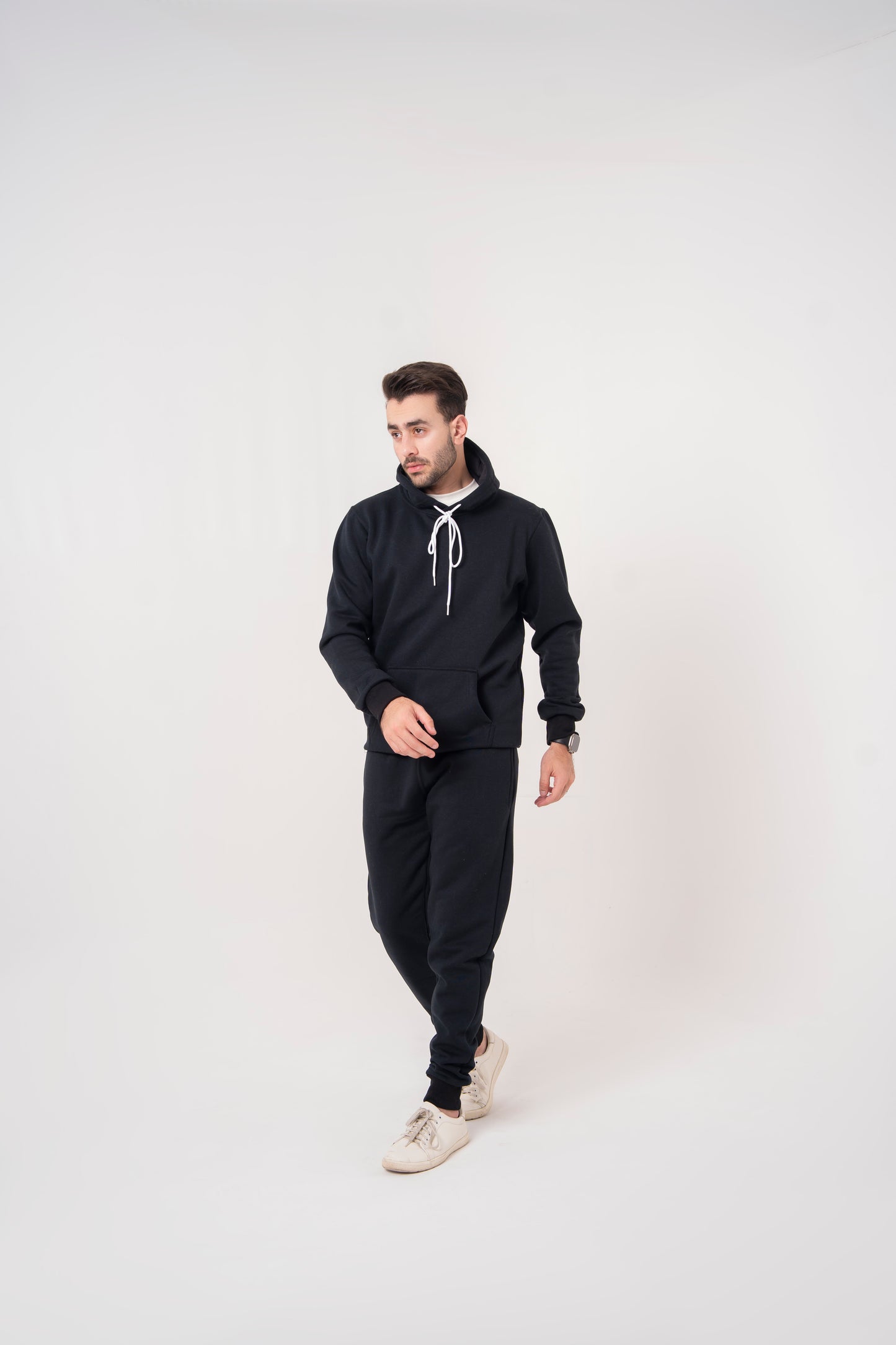 Mens Tracksuit Set Cotton Polyester Fleece Hoodie Joggers Casual Gym Loungewear