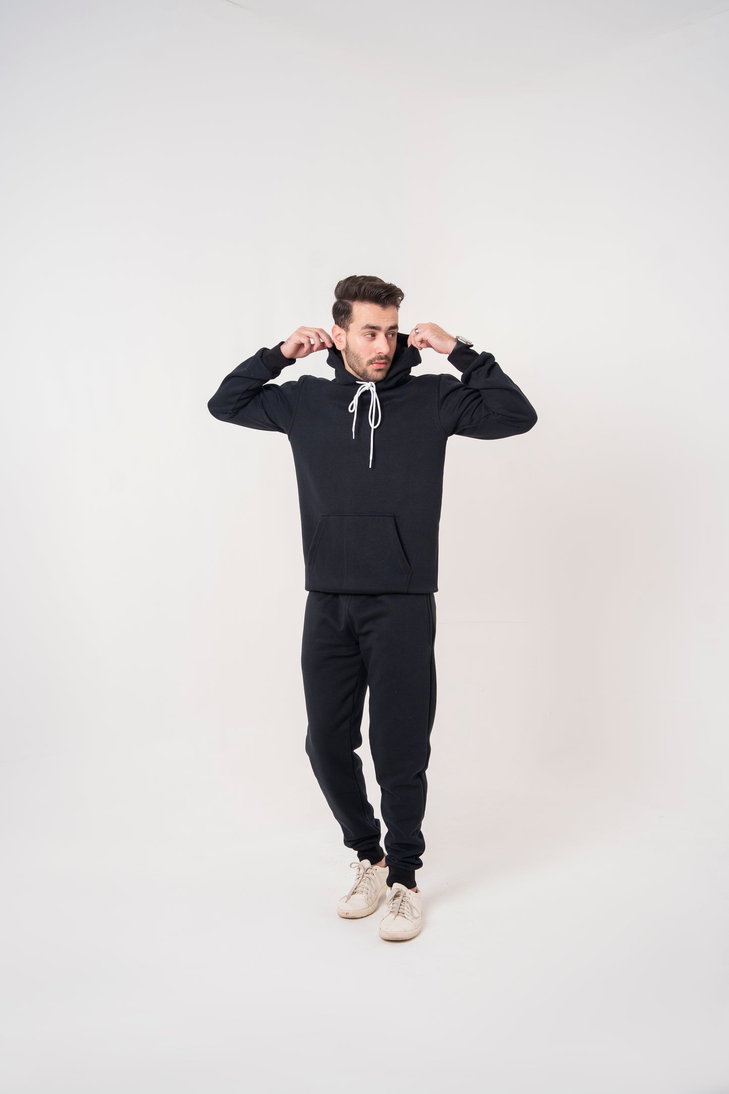 Mens Tracksuit Set Cotton Polyester Fleece Hoodie Joggers Casual Gym Loungewear
