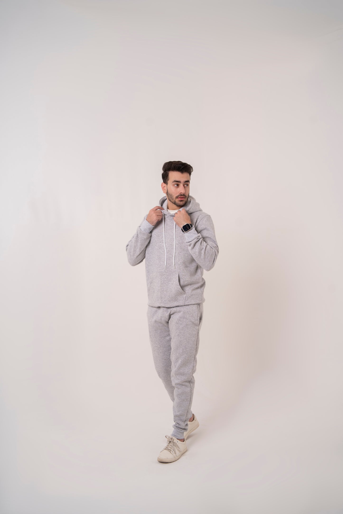 Mens Tracksuit Set Cotton Polyester Fleece Hoodie Joggers Casual Gym Loungewear