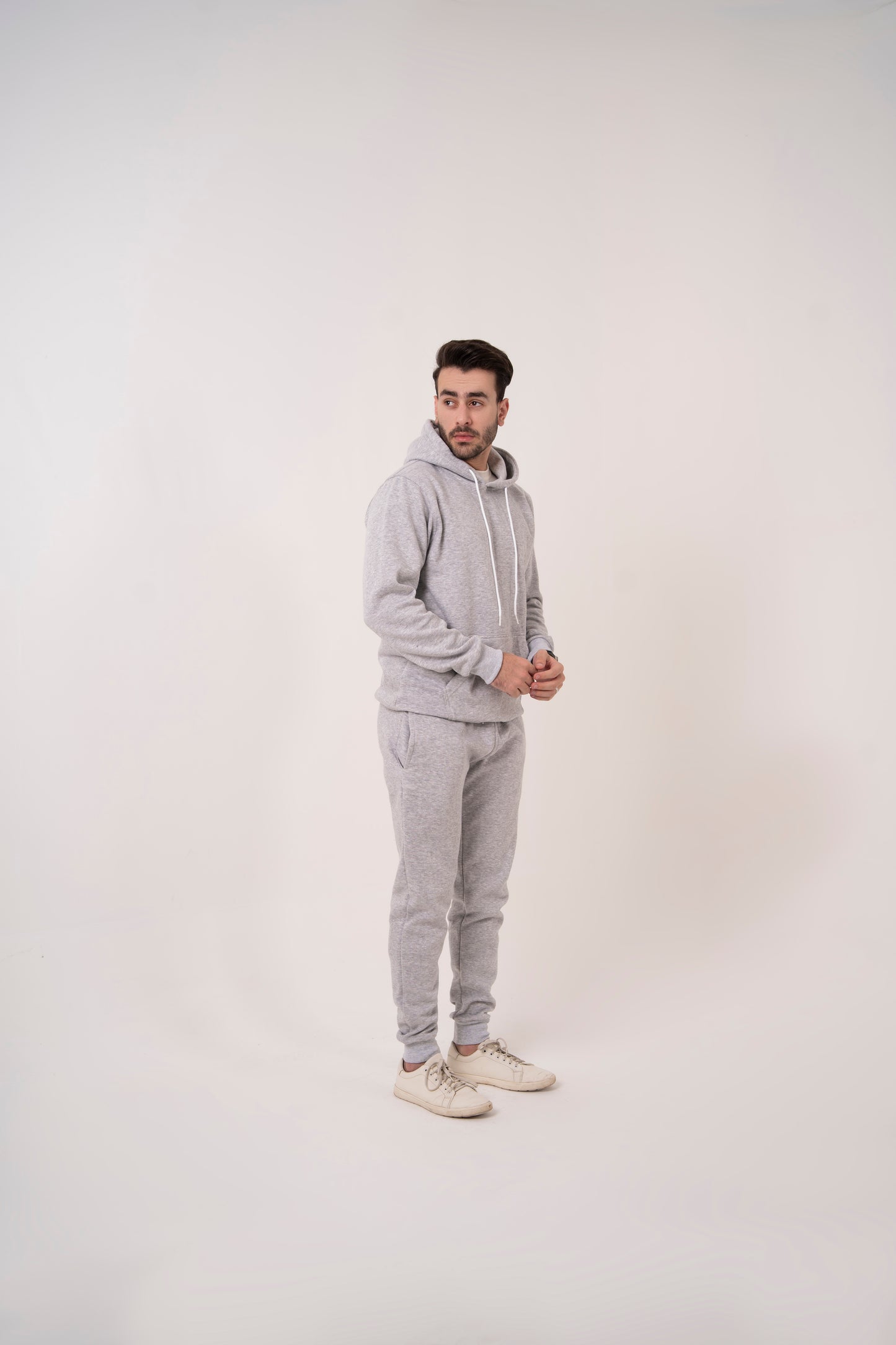 Mens Tracksuit Set Cotton Polyester Fleece Hoodie Joggers Casual Gym Loungewear