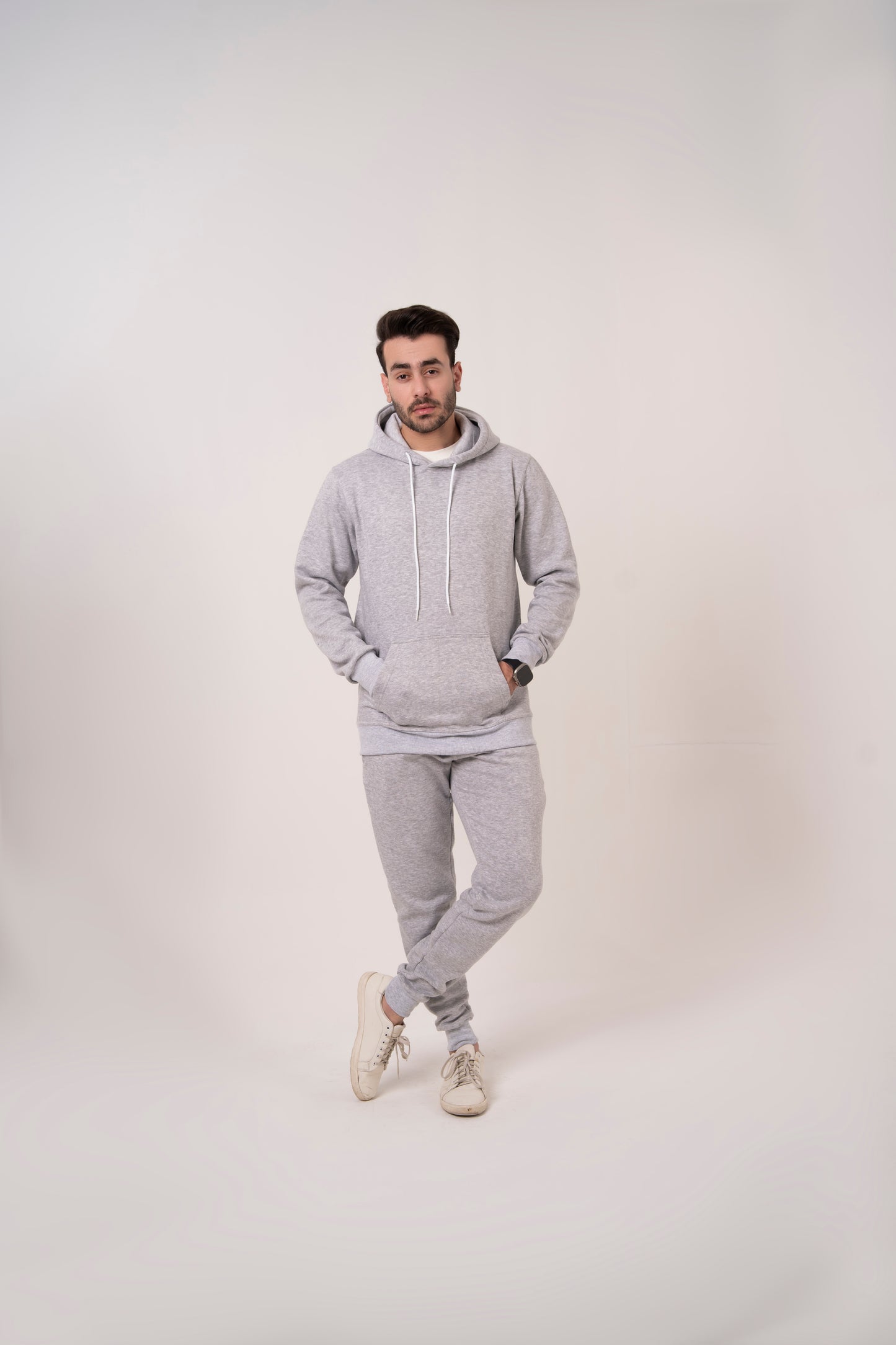 Mens Tracksuit Set Cotton Polyester Fleece Hoodie Joggers Casual Gym Loungewear