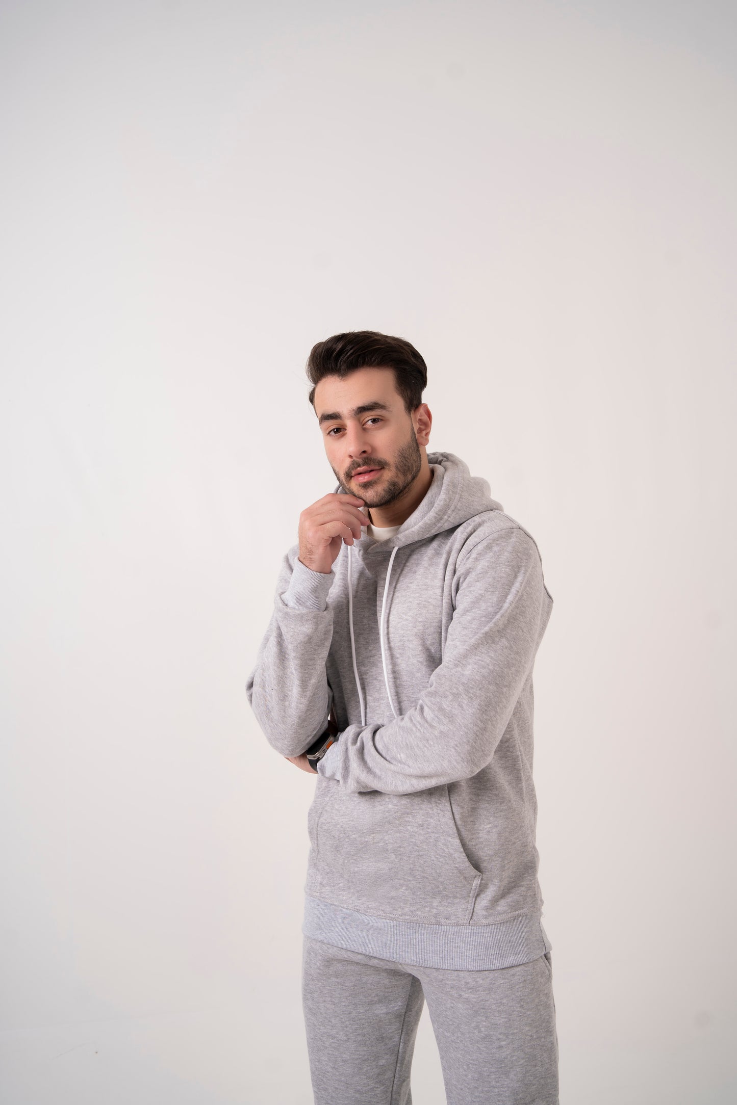 Mens Tracksuit Set Cotton Polyester Fleece Hoodie Joggers Casual Gym Loungewear