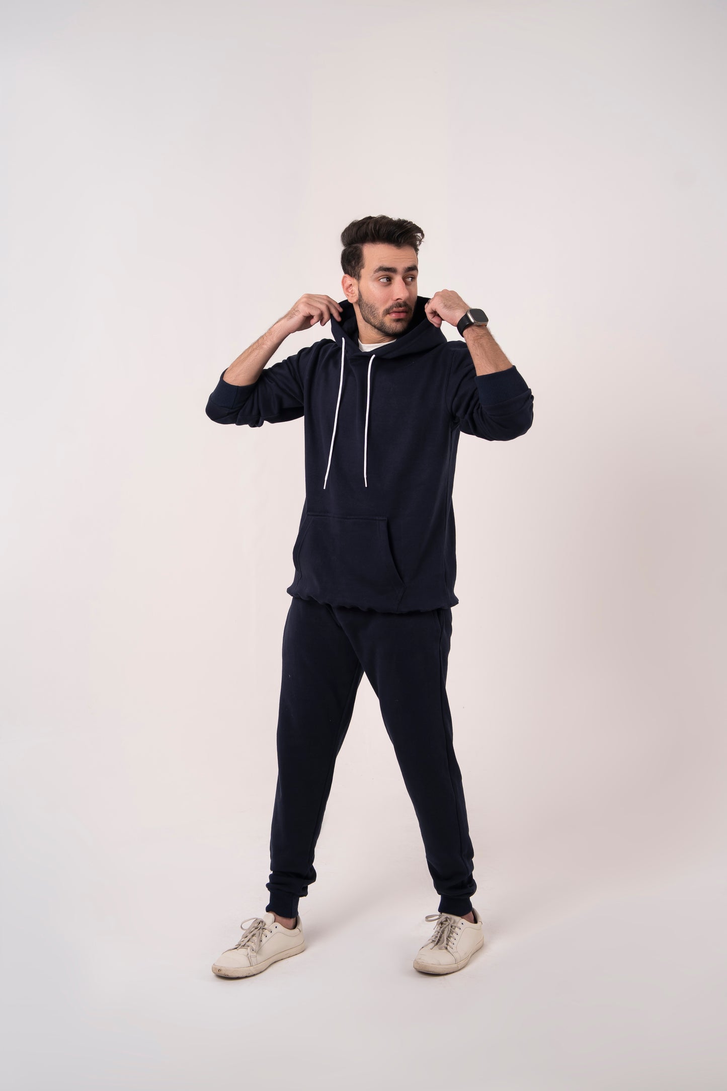 Mens Tracksuit Set Cotton Polyester Fleece Hoodie Joggers Casual Gym Loungewear