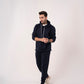 Mens Tracksuit Set Cotton Polyester Fleece Hoodie Joggers Casual Gym Loungewear