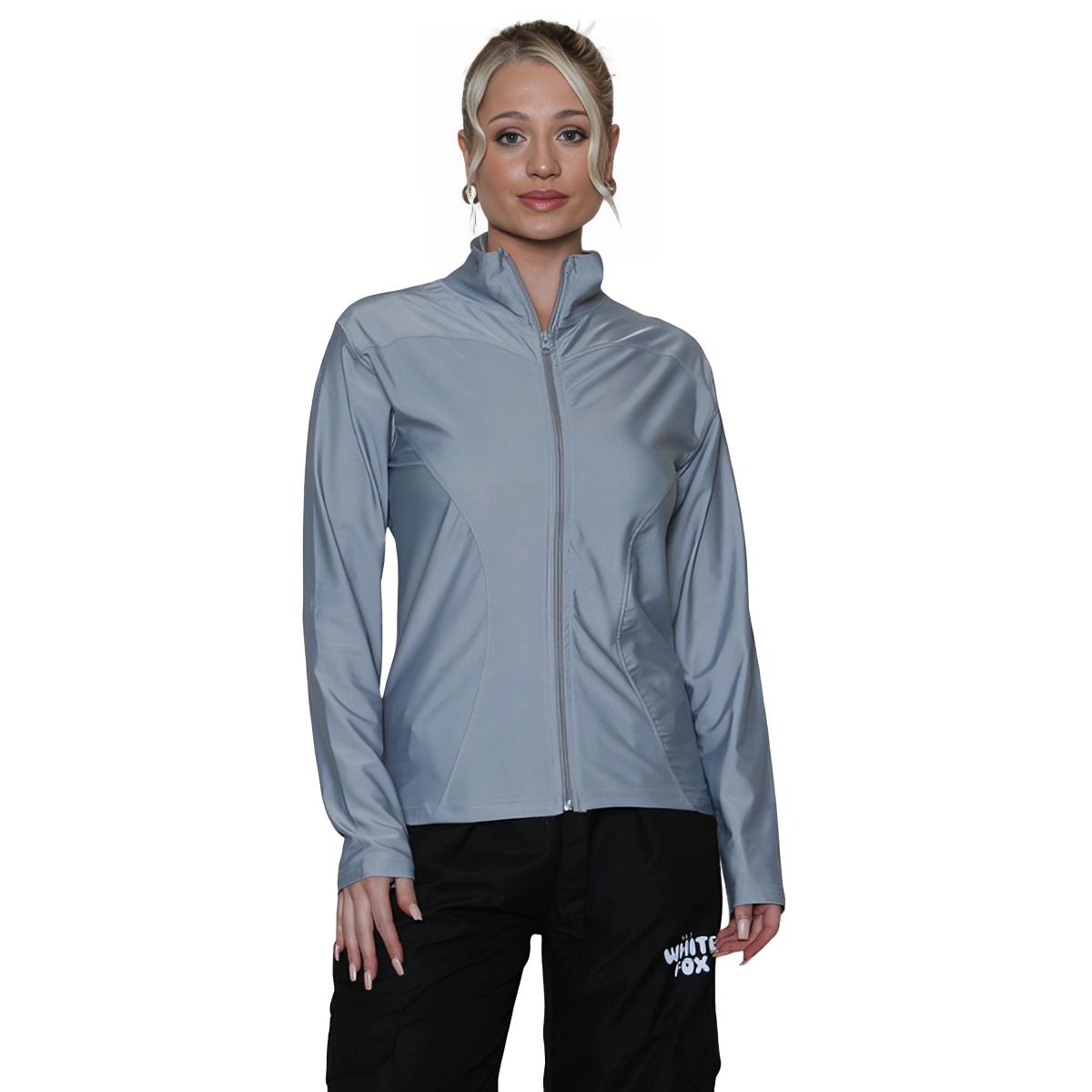 Women's Gym Running Tops Zip Activewear Two Sides Pockets Breathable Sports