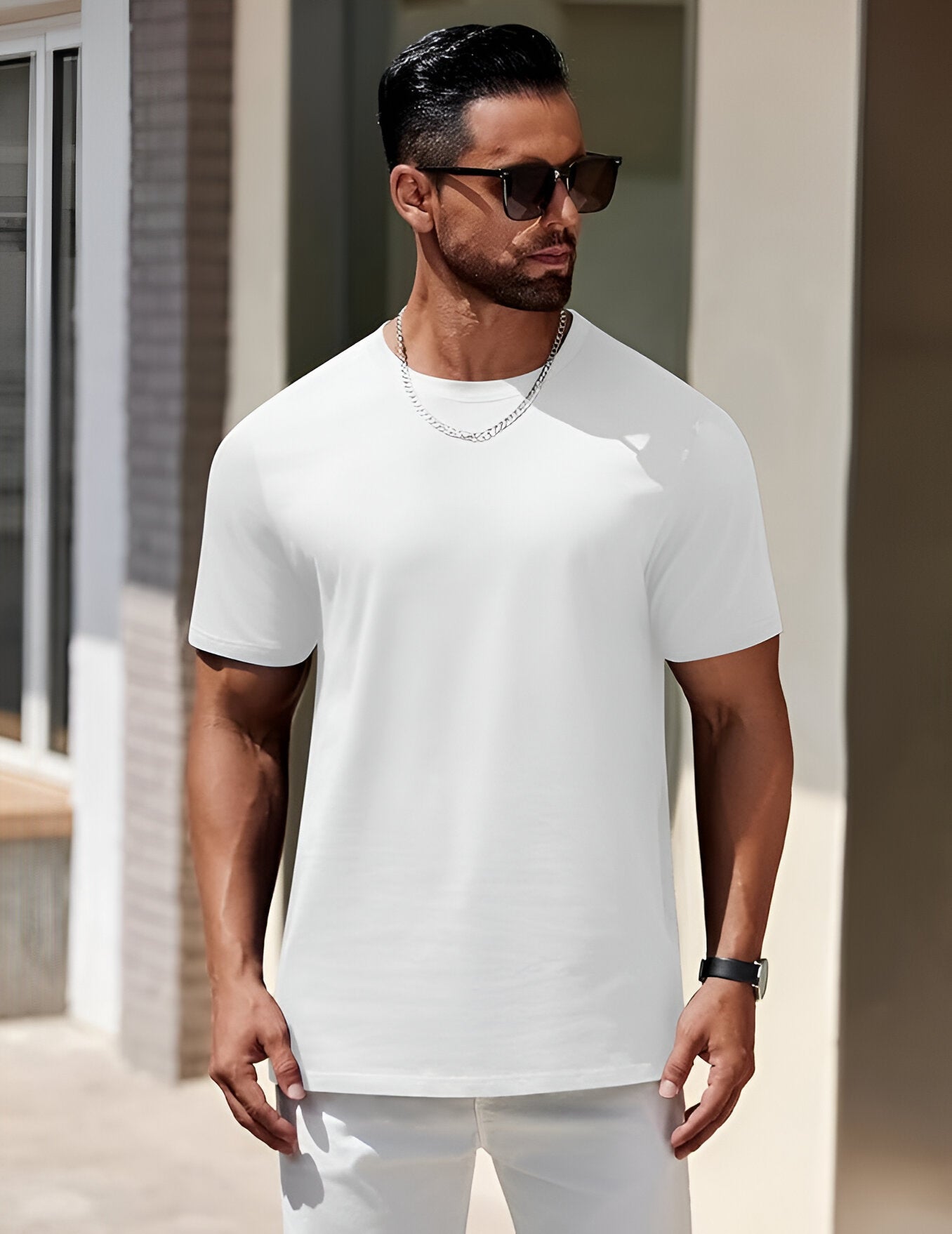 Men’s T-Shirt 100% Cotton (Pack of 5) Black white t Shirt – Soft, Comfortable, Classic Fit