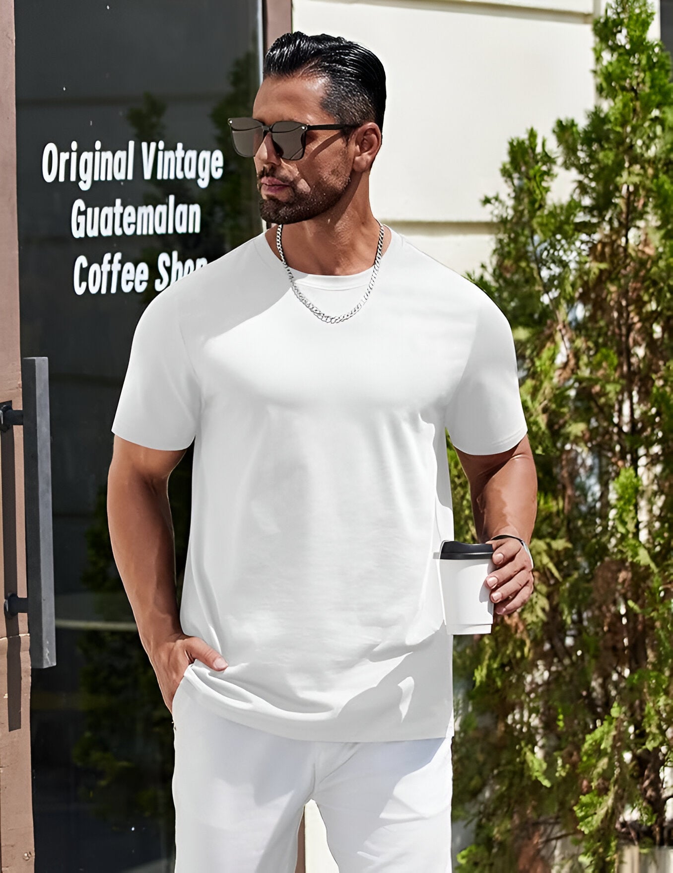 Men’s T-Shirt 100% Cotton (Pack of 5) Black white t Shirt – Soft, Comfortable, Classic Fit
