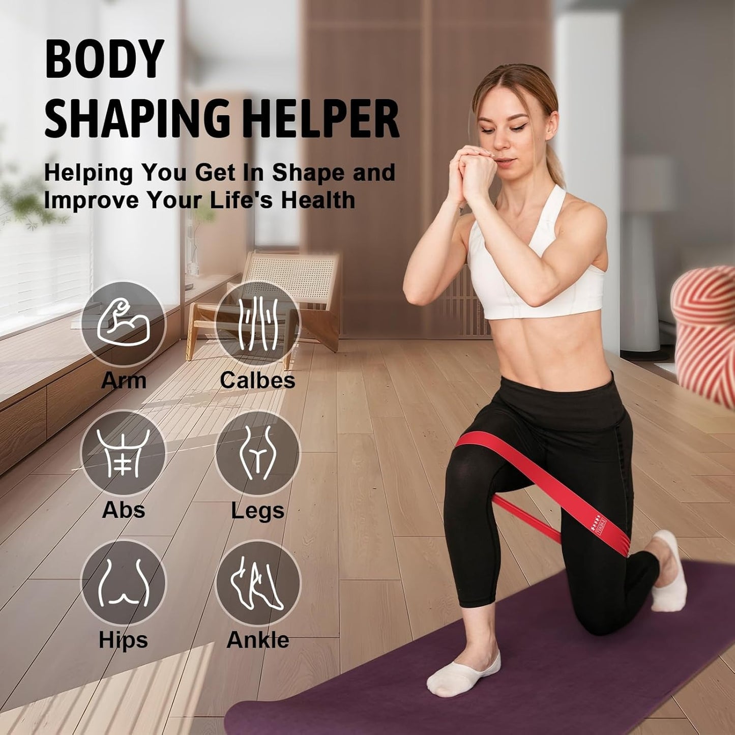 5pcs Resistance Bands Set – Tension Bands for Full Body Workout